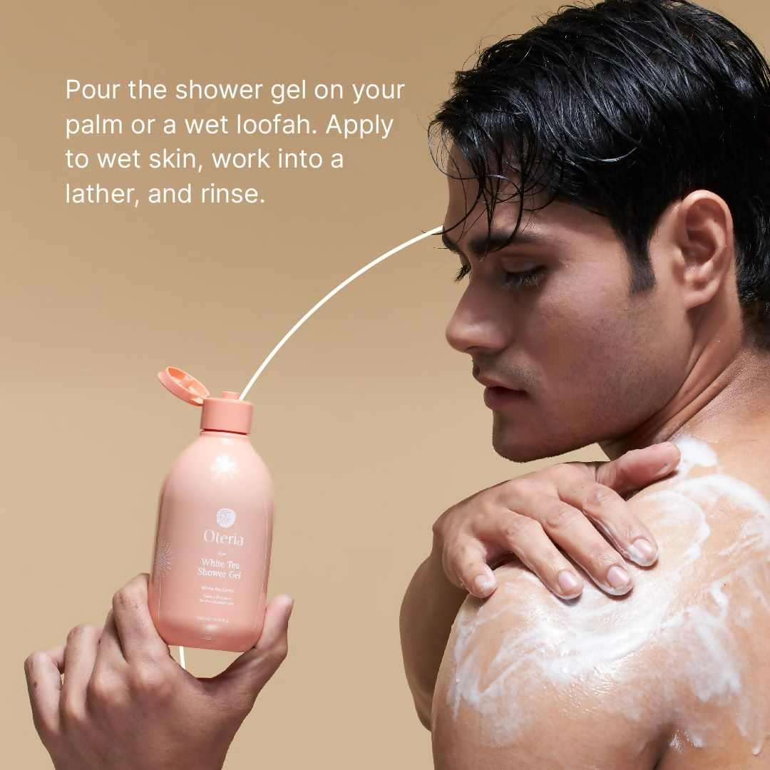 Oteria White Tea Body Shower Gel For Sun-Damaged Skin Suitable For All Skin Types