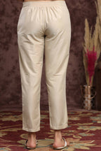 Juniper Women Sandgrey Poly Silk Solid Slim Fit Pant/Slim Pant - Distacart