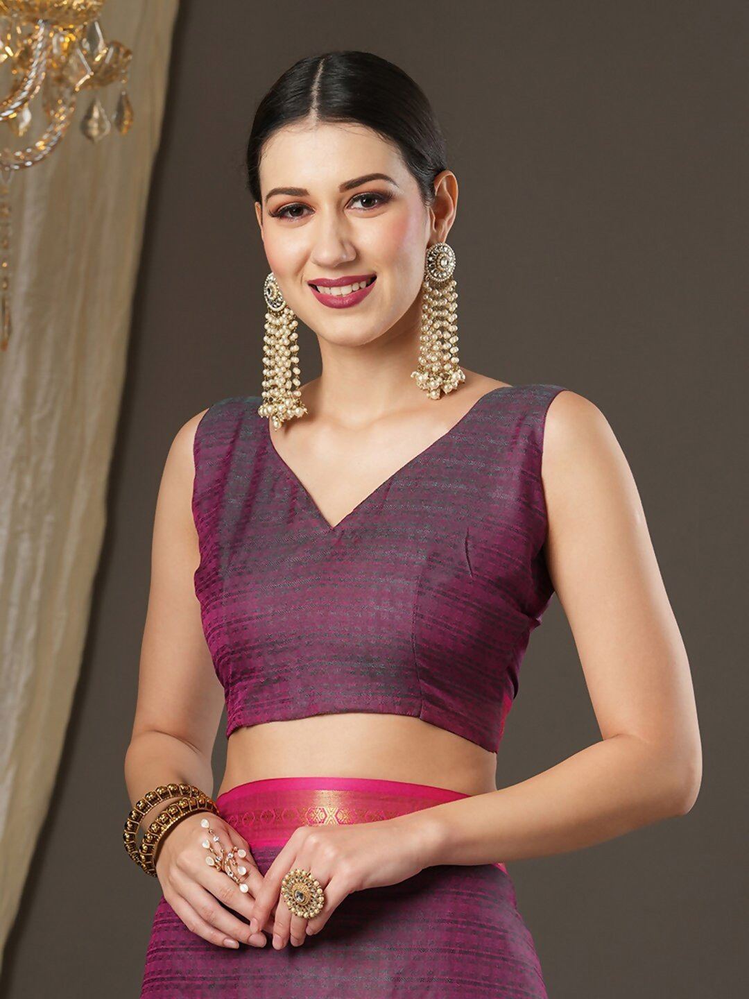 Saree Mall Woven Design Zari Festive Sarees - Distacart