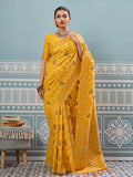 Shree Shyam Fashion Yellow Silk Saree - Distacart