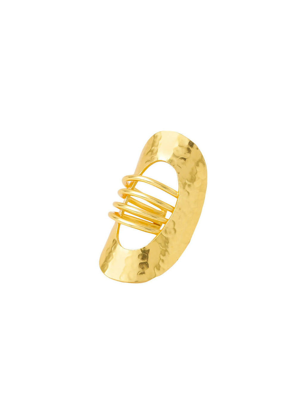 NVR Women's Western Gold-Polished Adjustable Finger Ring