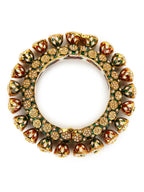 Gold-Plated Green Navratan Meenakari Bangle - Ruby Raang - Distacart