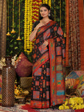 Shree Shyam Fashion Linen Cotton Black Saree - Distacart