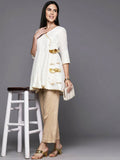 Ahalyaa Women's Traditional wear Tunic - Off-White