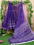 Shree Shyam Fashion Cotton Violet Saree - Distacart