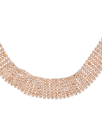 Jewels Nest Gold-Plated American Diamond Wide Choker Necklace Set