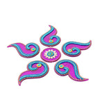 Kundan HandiKrafts Curved Designer Rangoli Purple (Baby) - Distacart