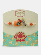NVR Men Set of 2 Multicolor Stone-Studded Rakhi With Roli Chawal & Chocolate - Distacart