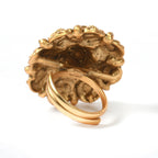 Mominos Fashion Joharkamal Gold-Polished Stone Studded Adjustable Finger Ring - Design 019