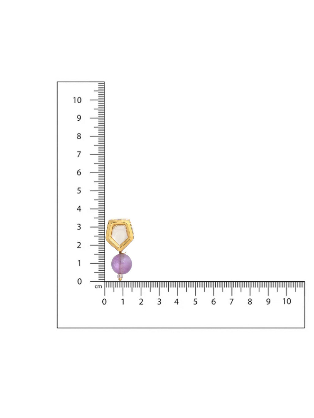 Ruby Raang Purple Amethyst Kundan Studs - Distacart