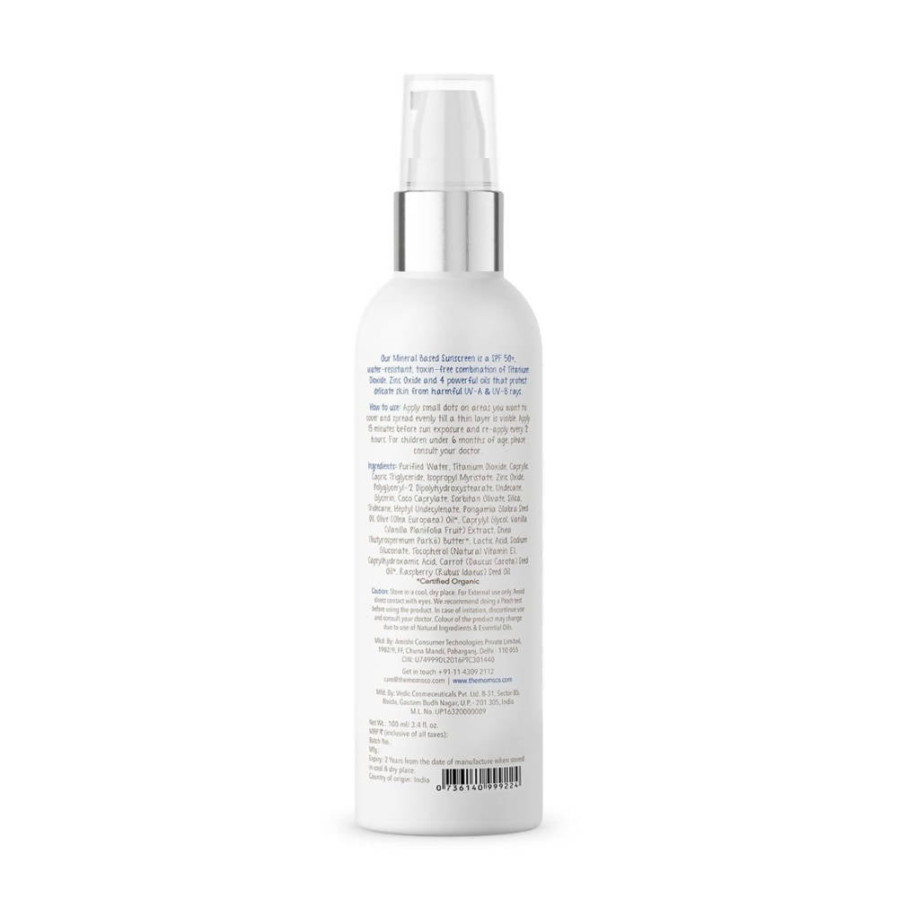 The Moms Co Waterproof SPF 50+ Natural Mineral Based Baby Sunscreen For UV-A & UV-B Protection