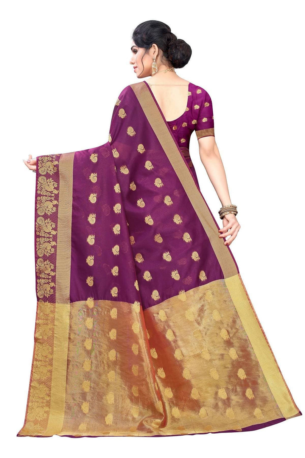 Vamika Banarasi Jacquard Weaving Wine Red Saree
