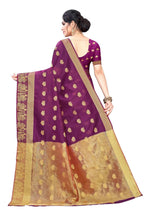 Vamika Banarasi Jacquard Weaving Wine Red Saree