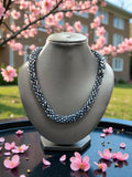 Inhanns Noor-E-Jalwa – Handmade Crystal Bead Necklace -Adjustable - Navy Blue