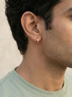 NVR Men's Set of 3 Multicolour Hoop Earrings - Distacart