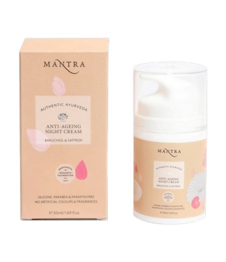 Mantra Herbal Anti-Ageing Night Cream Bakuchiol & Saffron