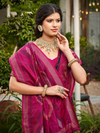 Shree Shyam Fashion Blue Soft Silk Saree - Distacart