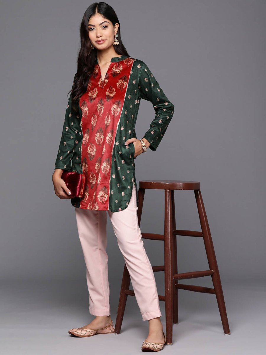 Ahalyaa Women's Traditional wear Tunic - Green