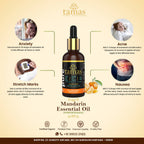 Tamas Pure Ayurveda 100% Organic Mandarin Essential Oil - USDA Certified Organic