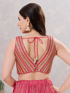 Joban Fashion Women Sequin Dark-Pink Stitched Blouse