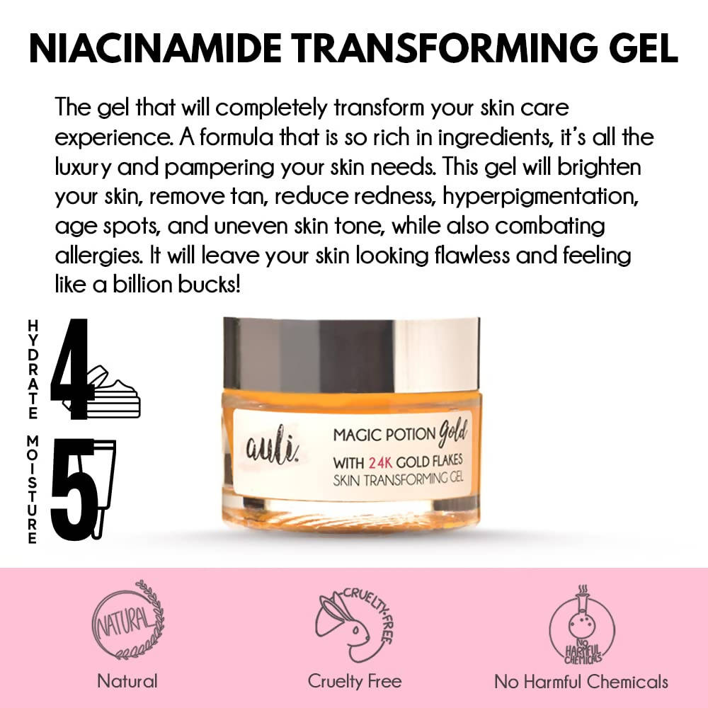 Auli Magic Potion Gold with 24k Gold Flakes - Skin Transforming Gel
