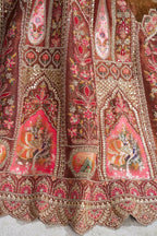 Kesar Fab Brown Banarasi Silk Hand_Woven Lehenga
