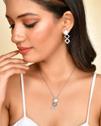 VOJ Stainless Steel Silver Silver Jewellery Set (Pack of 2)