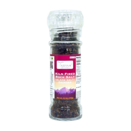 Tassyam Organics Black Salt Granules Grinder Bottle