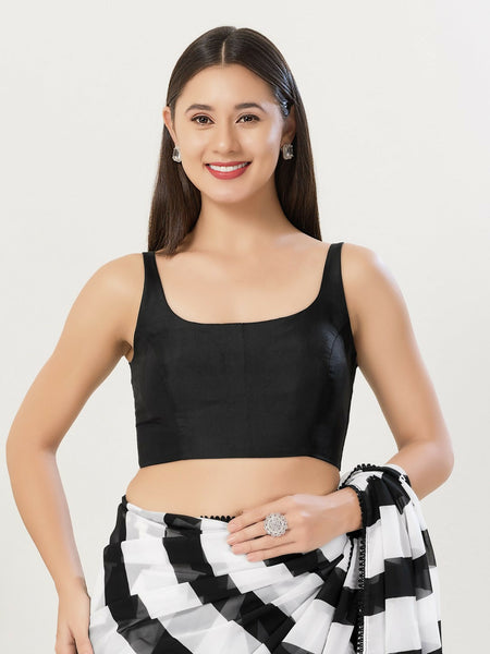 Joban Fashion Women Jacquard Black Stitched Blouse