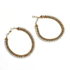 Mominos Fashion Kamal Johar Multi Kundan Anklets With Pearls