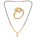 AanyaCentric Gold-plated Mangalsutra & Ring Set - Distacart