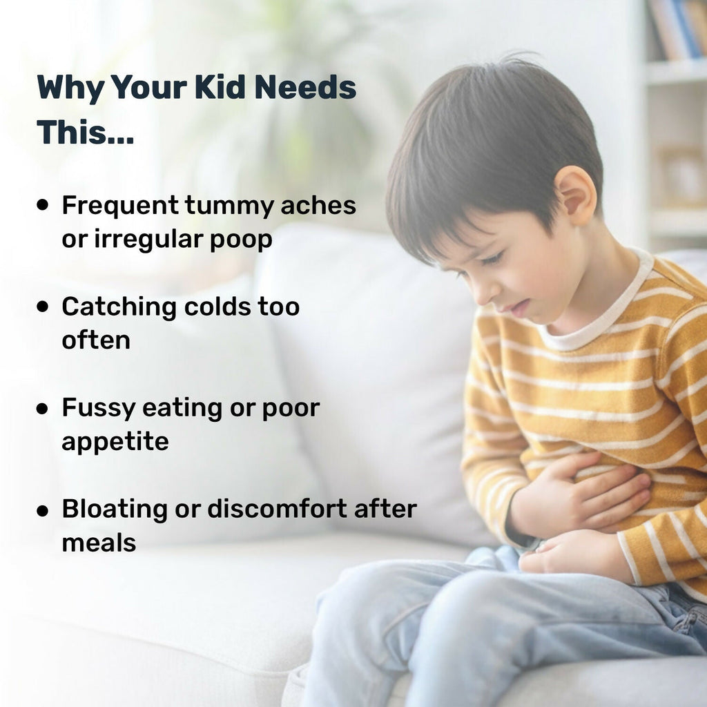 Miduty Probiotics+ Kids - Pre, Pro & Postbiotic, 6B CFU, Sunfiber, Butyrate – Gut & Immune Support