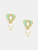 Ruby Raang Ruhani Green Pearl Earrings - Distacart