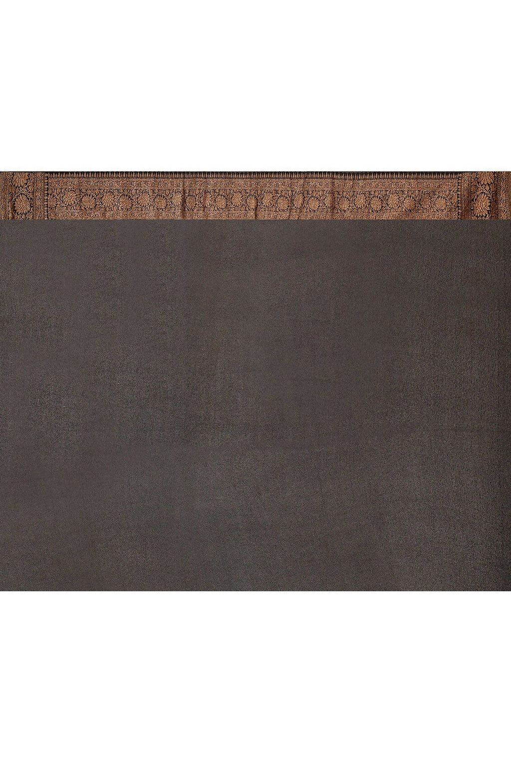 Joban Fashion Grey Crepe Chiffon Pure Handloom Banarasi Silk Saree