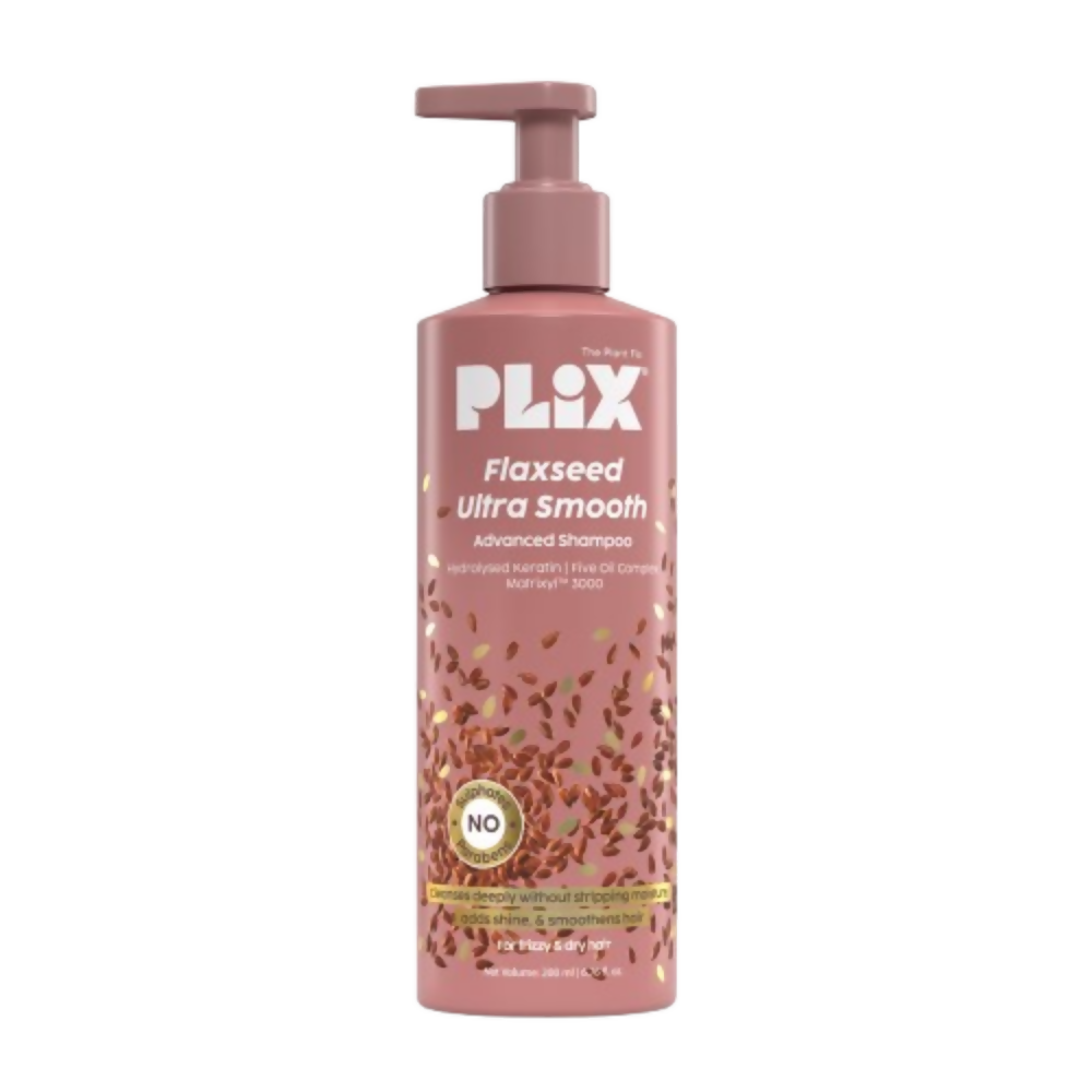PLIX The Plant Fix Flaxseed Ultrasmooth Advanced Shampoo - Distacart