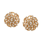 Round Kundan Studs (Gold) - Ruby Raang - Distacart