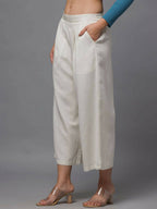 Juniper Women's Natural Solid Wide Leg Palazzo - Distacart