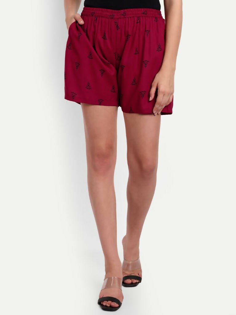 Alvano Printed Red Boxer Shorts