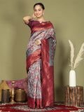 Shree Shyam Fashion Lichi Silk Teal Saree - Distacart