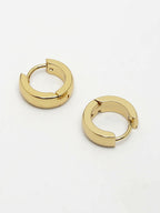 NVR Men's Gold-Plated Stainless Steel Hoop Earrings - Distacart