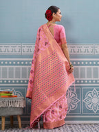 Shree Shyam Fashion Light Pink Silk Saree - Distacart
