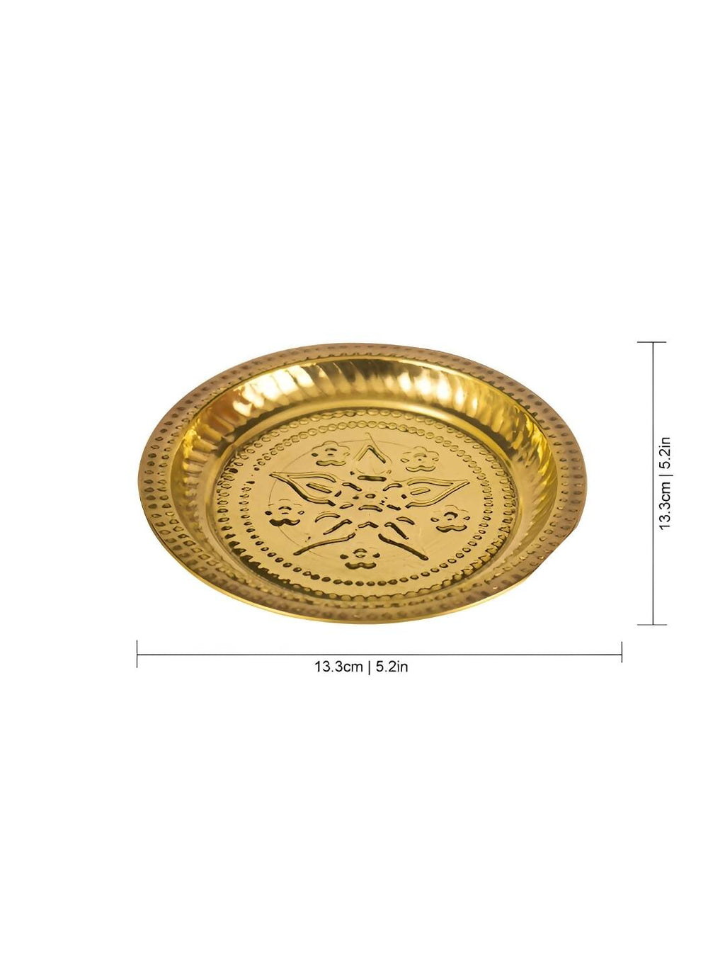 Spillbox Gold-Toned Brass Thali Pooja Essential