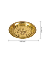 Spillbox Gold-Toned Brass Thali Pooja Essential