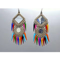 Latest Trendy Multicolor Pearls Hanging Chandbali Earrings