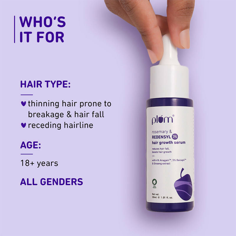 Plum Rosemary & 3% Redensyl Hair Growth Serum - Distacart