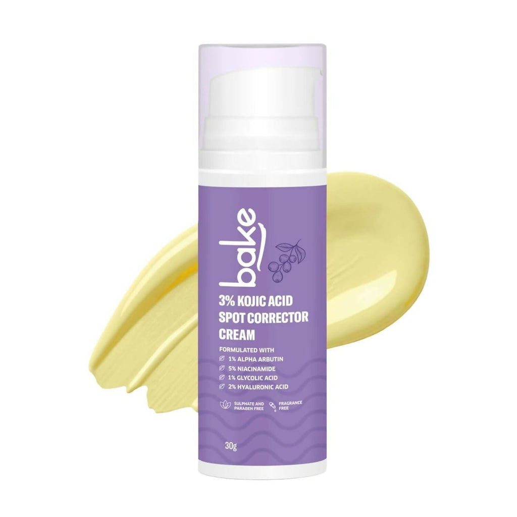BAKE 3% Kojic Acid Spot Corrector Cream with Alpha Arbutin for Pigmentation