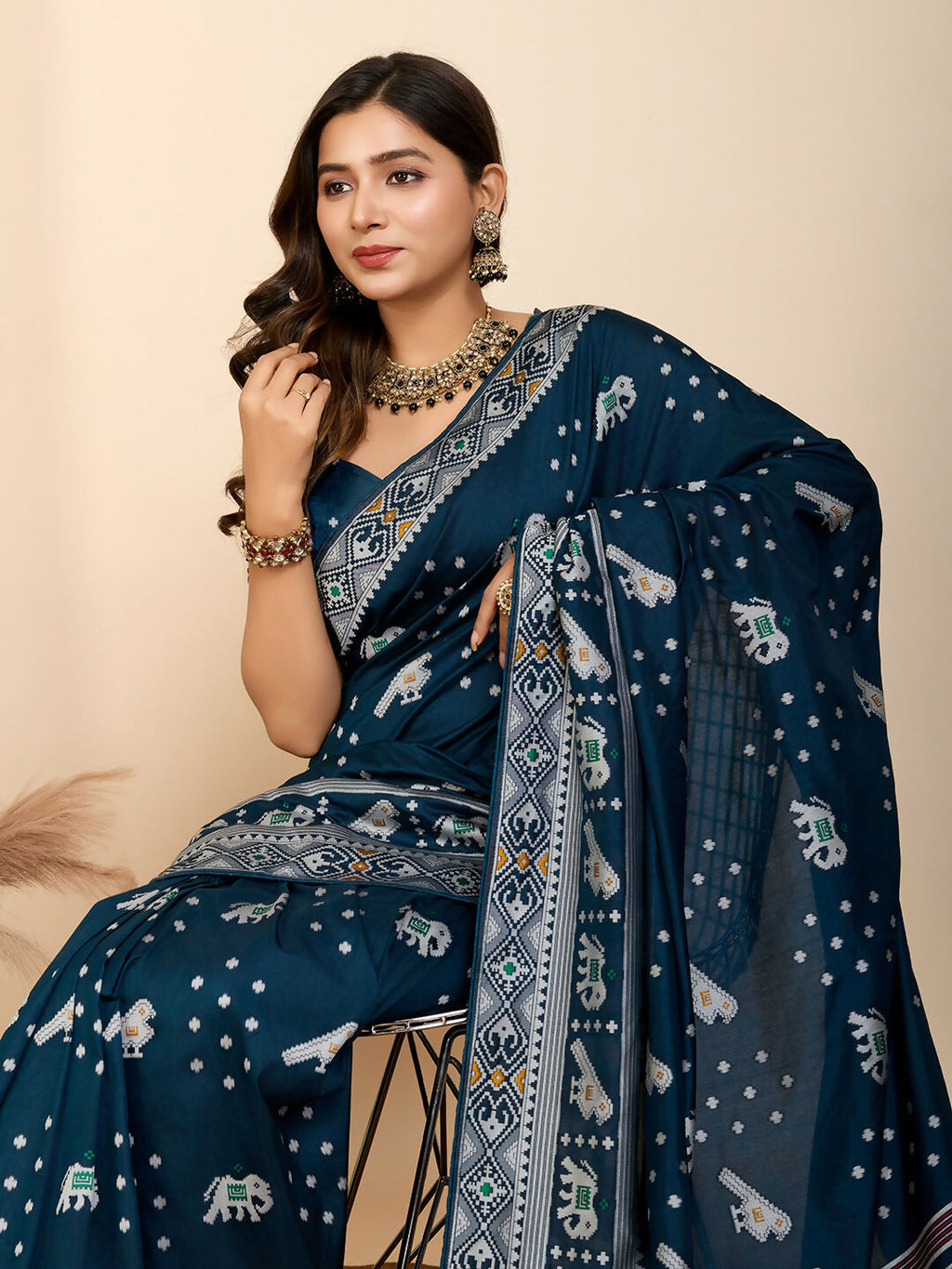 Blue Soft Silk Woven Meenakari Designer Saree - Vedanti