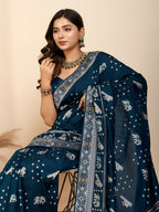 Blue Soft Silk Woven Meenakari Designer Saree - Vedanti