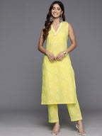 Ahalyaa Women's Traditional wear Kurta Set - Yellow