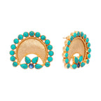 Nuyug Turquoise Crescent Earrings - Distacart